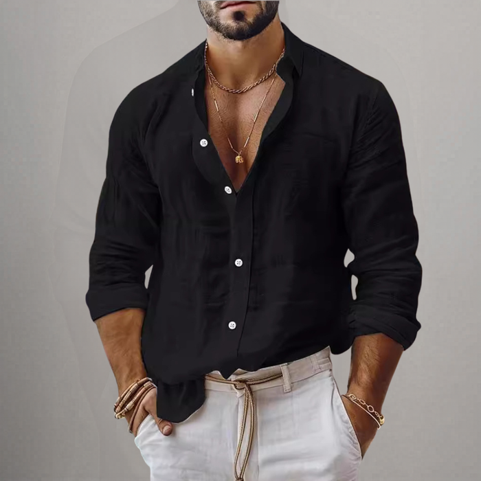LINEN BLEND SHIRT FOR MEN 5