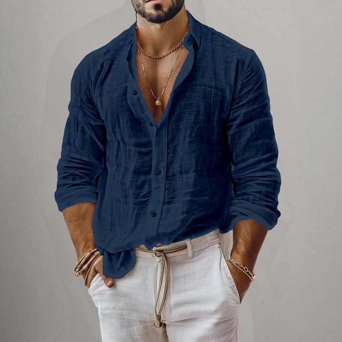 LINEN BLEND SHIRT FOR MEN 6