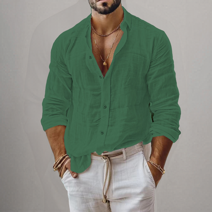 LINEN BLEND SHIRT FOR MEN 7