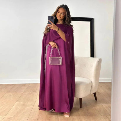 Lily | Women's Wedding Guest Cape Maxi Dress 3