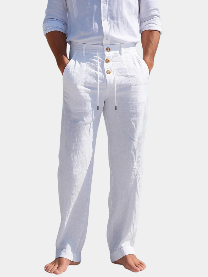 BREATHABLE LINEN TROUSERS FOR MEN 1