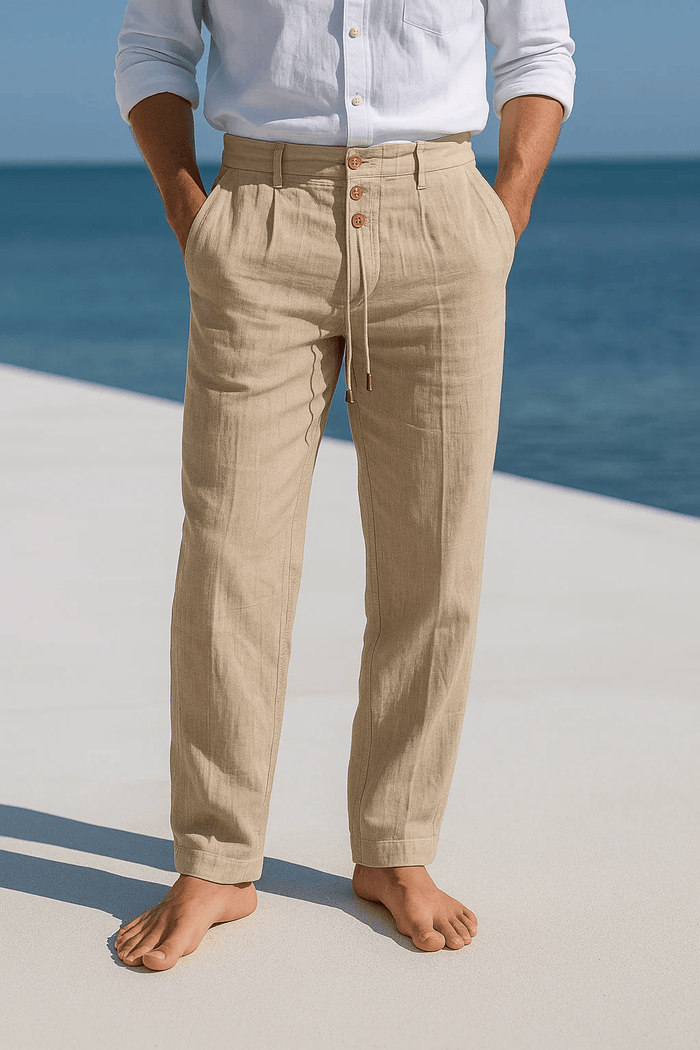 BREATHABLE LINEN TROUSERS FOR MEN 2