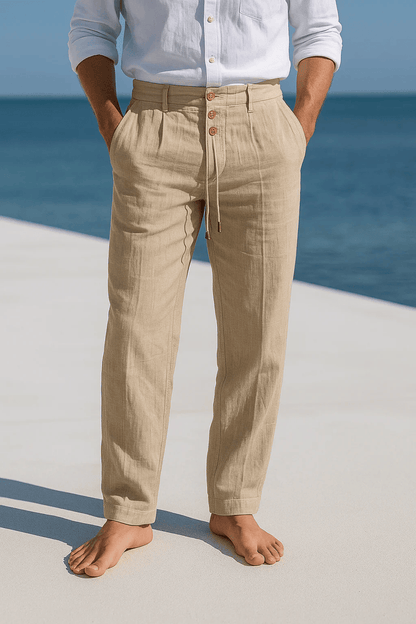 BREATHABLE LINEN TROUSERS FOR MEN 2