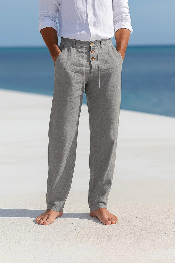 BREATHABLE LINEN TROUSERS FOR MEN 3