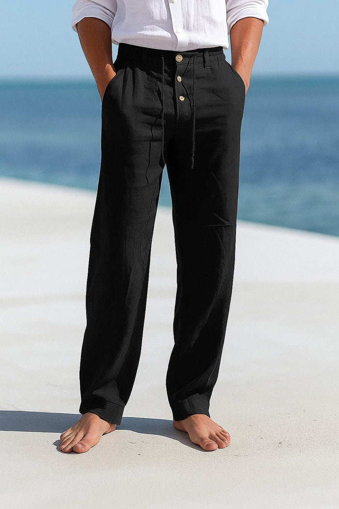 BREATHABLE LINEN TROUSERS FOR MEN 4