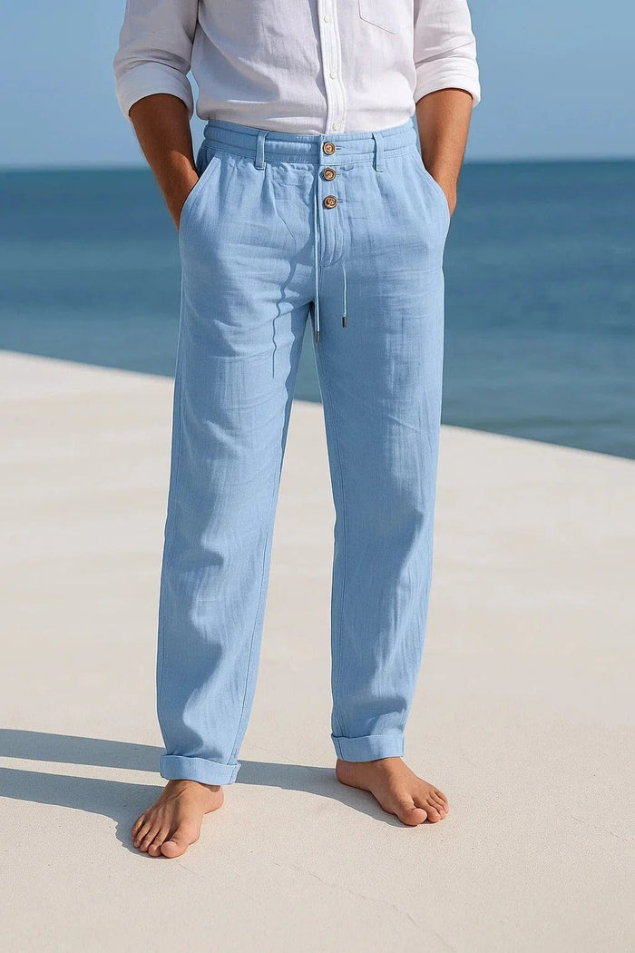 BREATHABLE LINEN TROUSERS FOR MEN 5