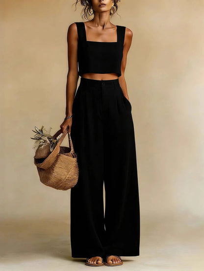 Peachy Palazzo Pants Set 1