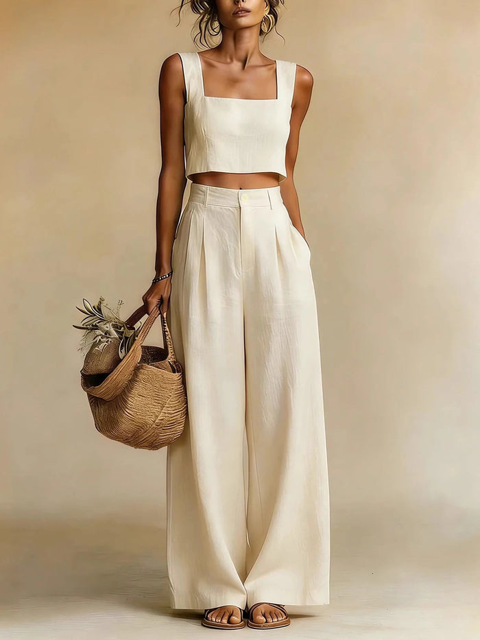 Peachy Palazzo Pants Set 2