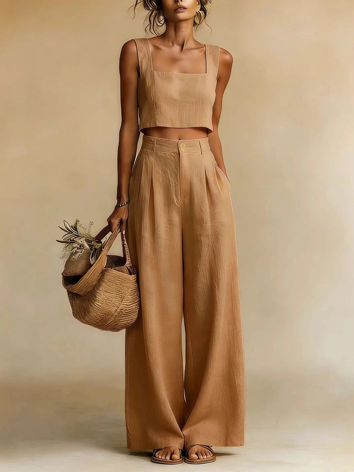 Peachy Palazzo Pants Set 3