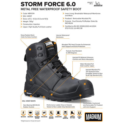 Magnum Unisex Storm Force 6.0 S7 Safety Boots