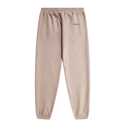 Beige sweatpants with mare logo