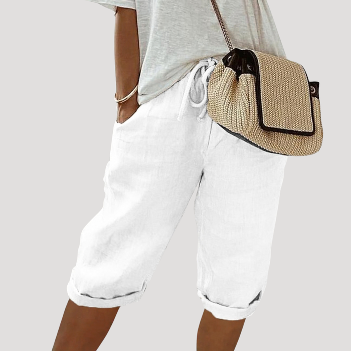 Women’s Casual Linen Bermuda Shorts 1