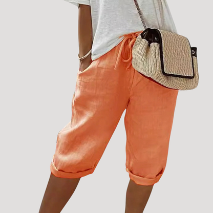 Women’s Casual Linen Bermuda Shorts 4
