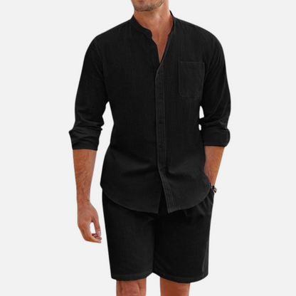 Men's 2-Piece Linen Summer Outfit - Luxury Outfit Set