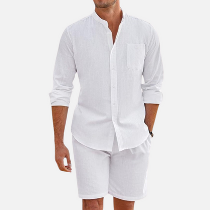 Men's 2-Piece Linen Summer Outfit - Luxury Outfit Set