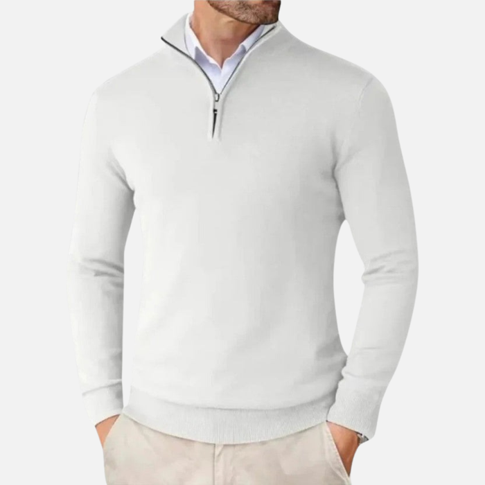 Men’s Cashmere Quarter-Zip Sweater