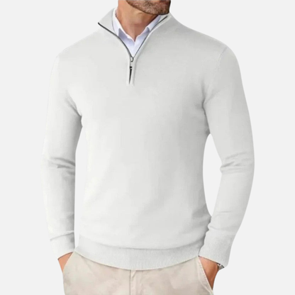 Men’s Cashmere Quarter-Zip Sweater