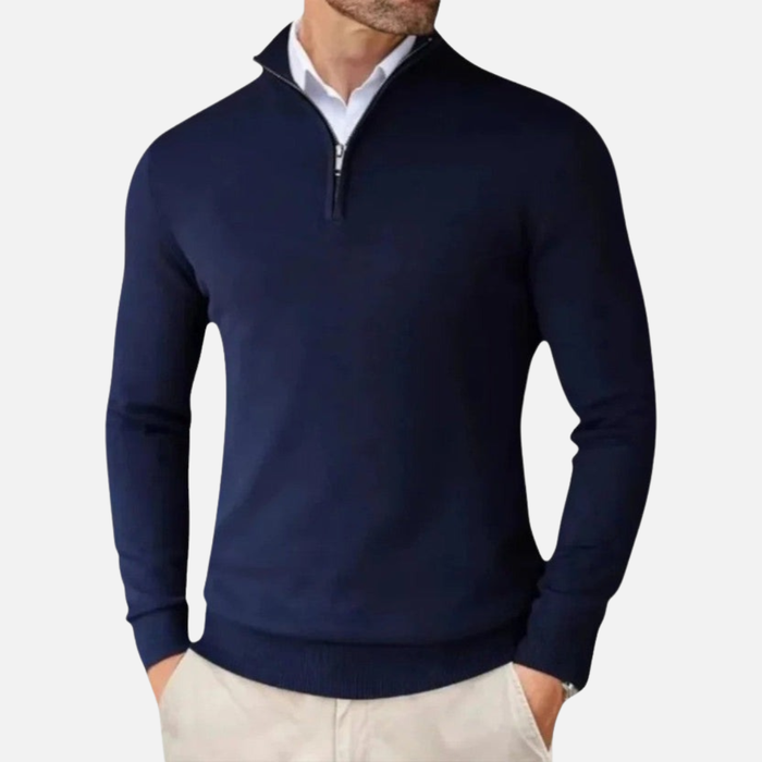 Men’s Cashmere Quarter-Zip Sweater