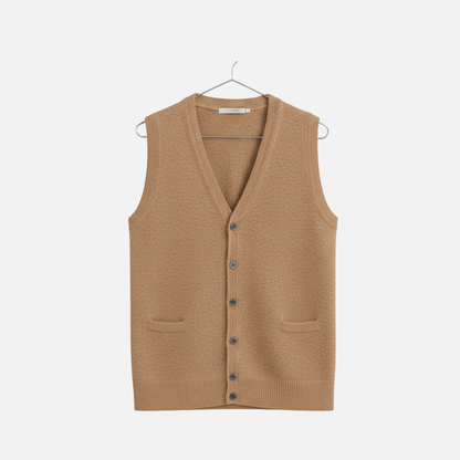 Men’s Classic Knit Button Up Vest - Cardigan