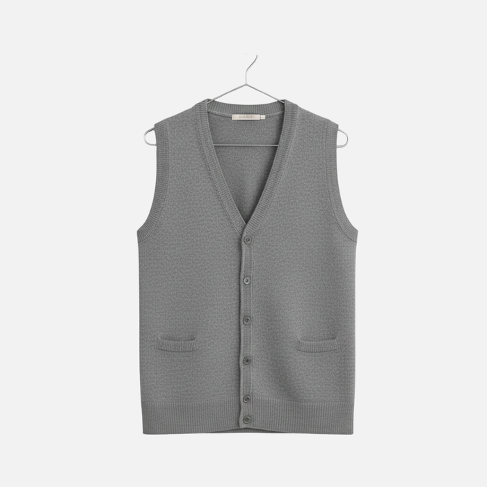 Men’s Classic Knit Button Up Vest - Cardigan