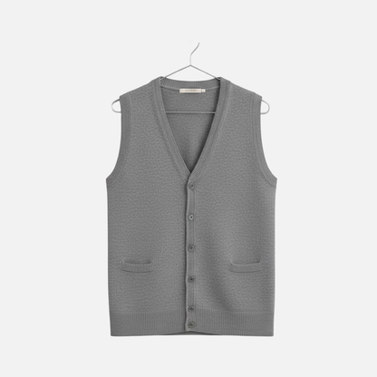 Men’s Classic Knit Button Up Vest - Cardigan