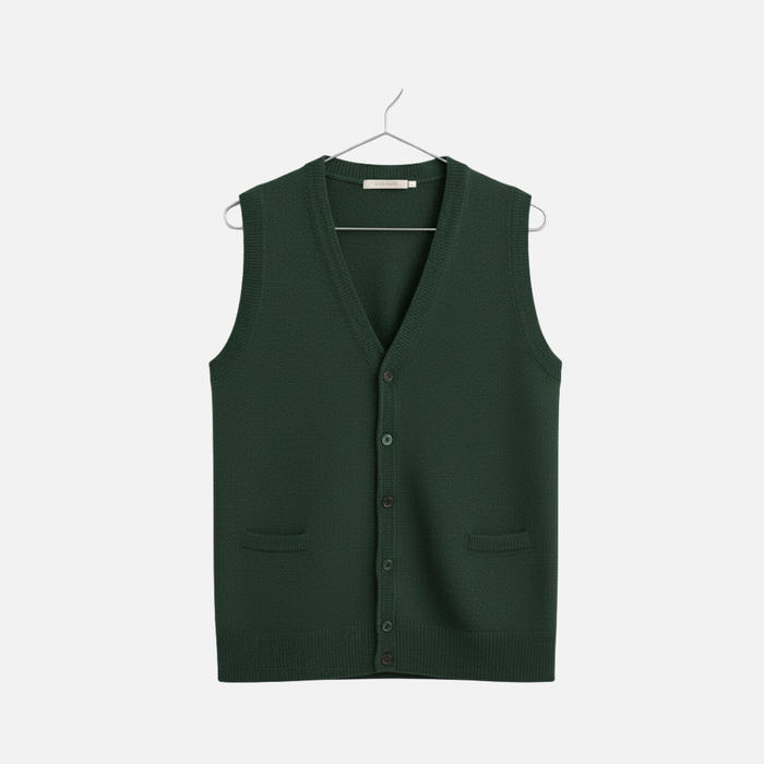 Men’s Classic Knit Button Up Vest - Cardigan