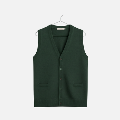 Men’s Classic Knit Button Up Vest - Cardigan