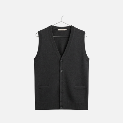 Men’s Classic Knit Button Up Vest - Cardigan