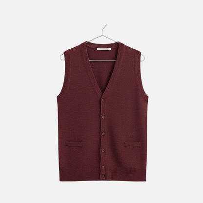 Men’s Classic Knit Button Up Vest - Cardigan