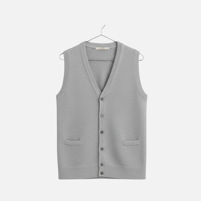 Men’s Classic Knit Button Up Vest - Cardigan