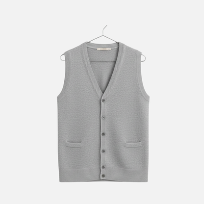 Men’s Classic Knit Button Up Vest - Cardigan
