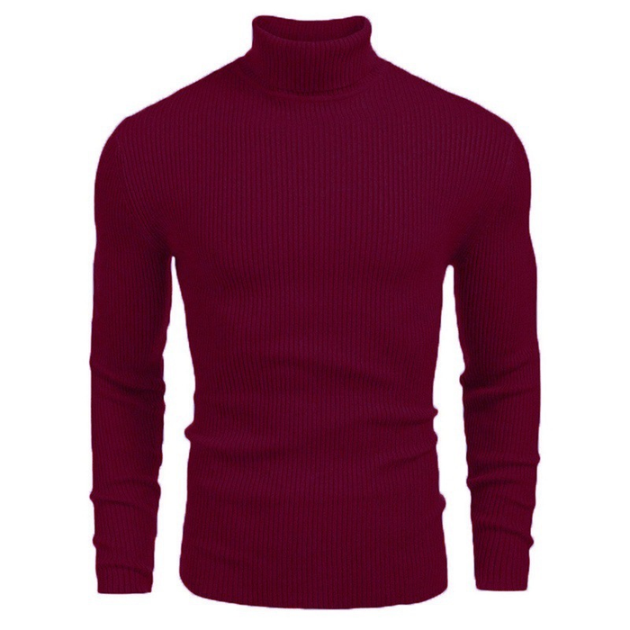 Men’s Classic Turtleneck Sweater – Soft Knit Slim Fit Pullover