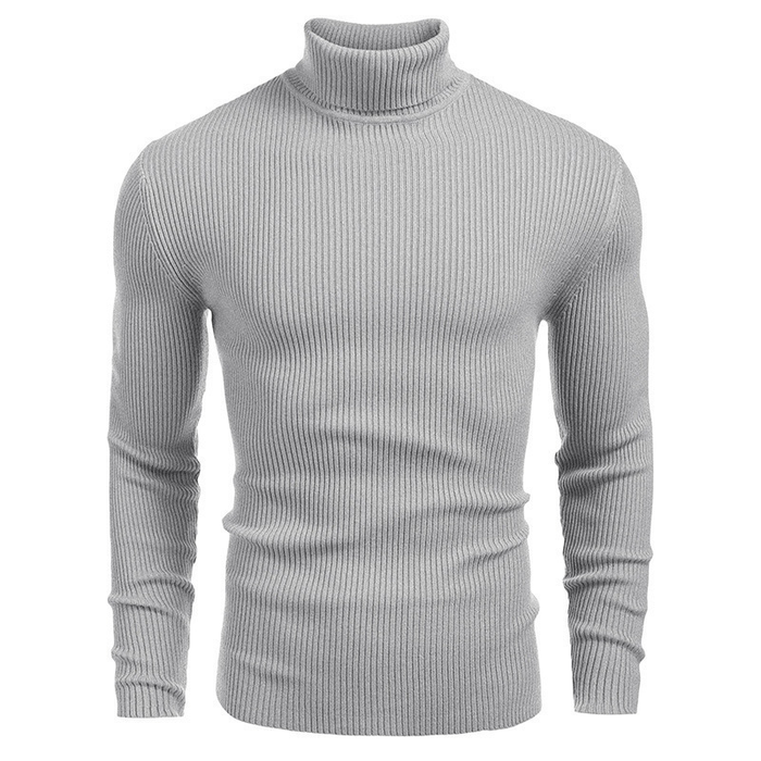 Men’s Classic Turtleneck Sweater – Soft Knit Slim Fit Pullover