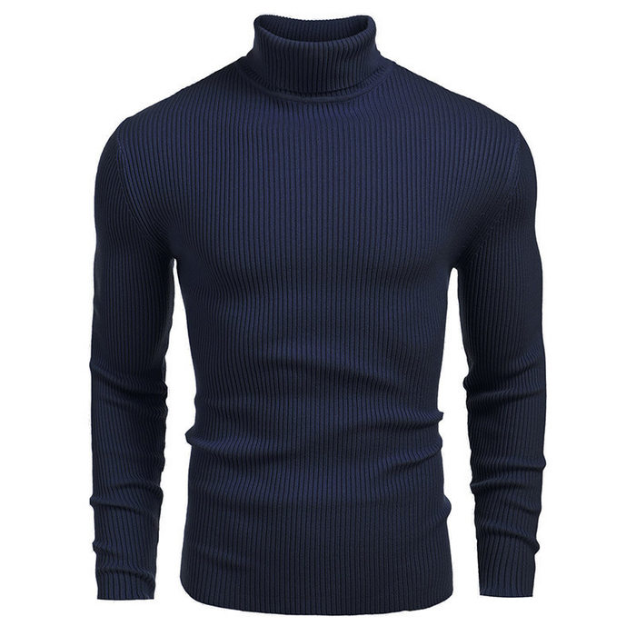 Men’s Classic Turtleneck Sweater – Soft Knit Slim Fit Pullover