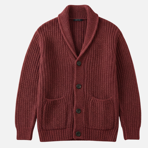 Men’s Collar Knit Cardigan – Classic Button-Up Sweater