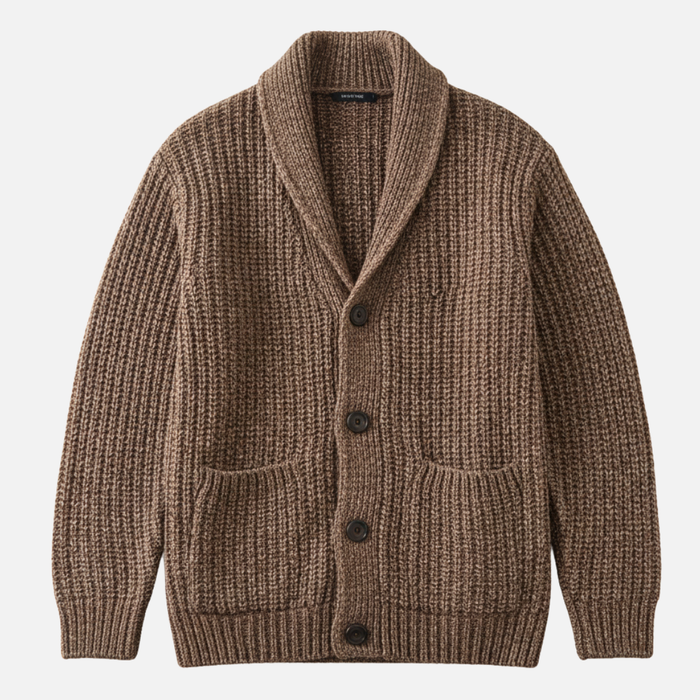 Men’s Collar Knit Cardigan – Classic Button-Up Sweater