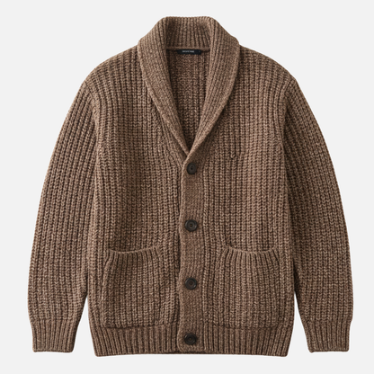 Men’s Collar Knit Cardigan – Classic Button-Up Sweater