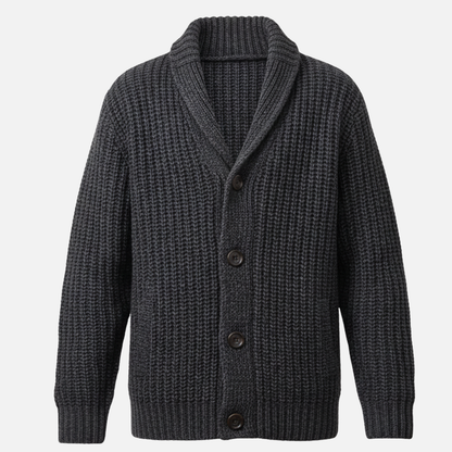 Men’s Collar Knit Cardigan – Classic Button-Up Sweater