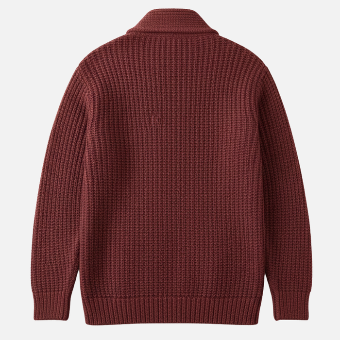 Men’s Collar Knit Cardigan – Classic Button-Up Sweater
