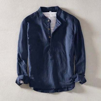 MINIMALIST LINEN SHIRT FOR MEN 0