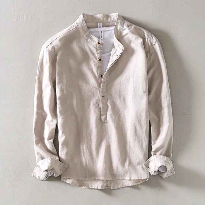 MINIMALIST LINEN SHIRT FOR MEN 2