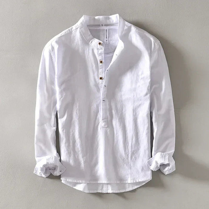 MINIMALIST LINEN SHIRT FOR MEN 4