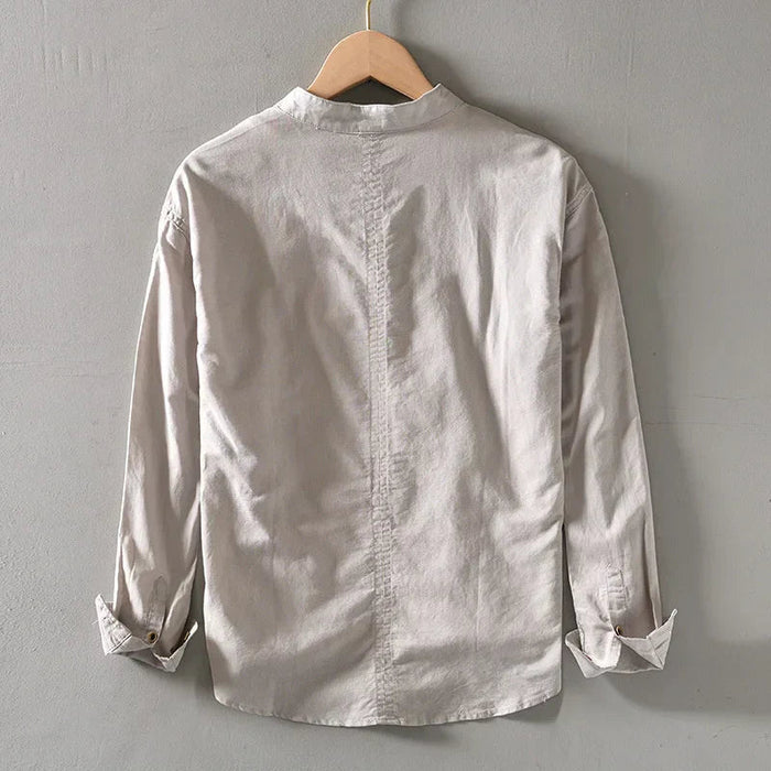 MINIMALIST LINEN SHIRT FOR MEN 5