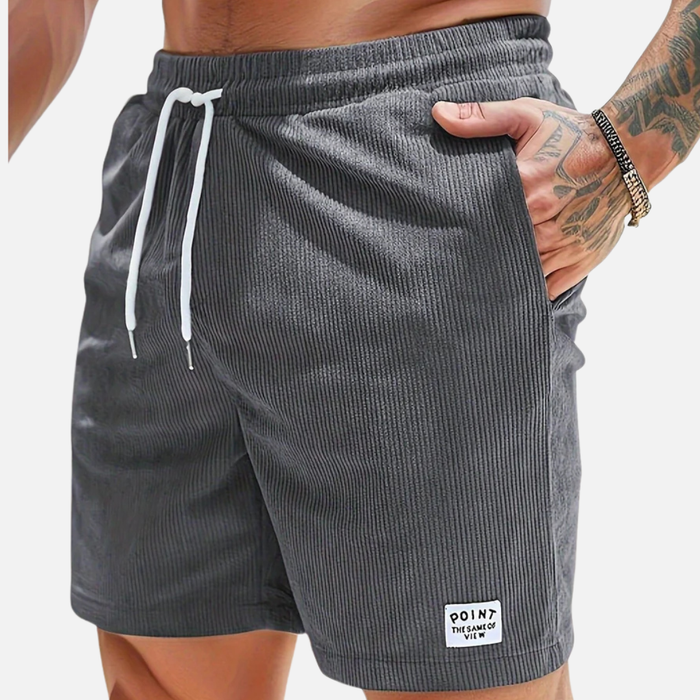 Men's Corduroy Shorts with Drawstring