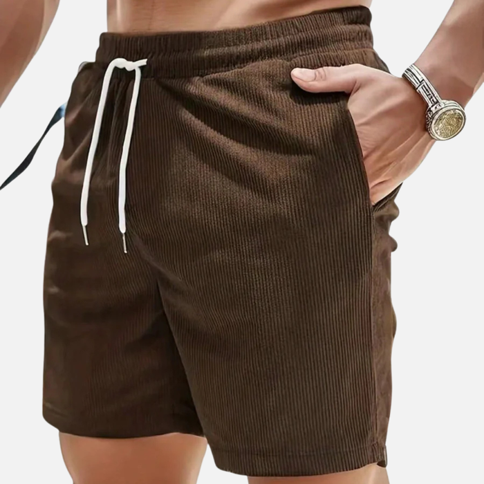 Men's Corduroy Shorts with Drawstring