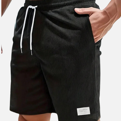 Men's Corduroy Shorts with Drawstring