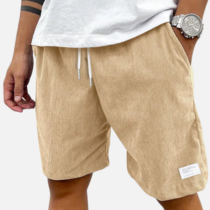 Men's Corduroy Shorts with Drawstring