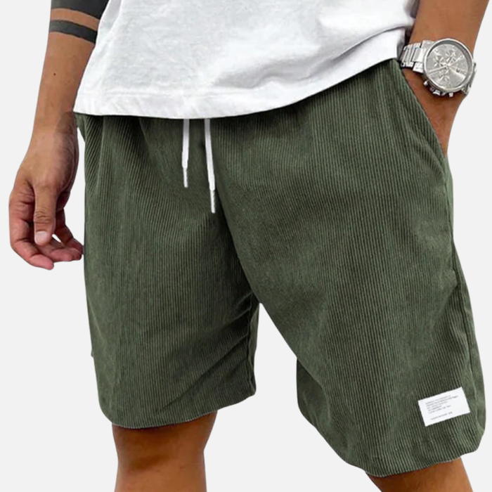Men's Corduroy Shorts with Drawstring