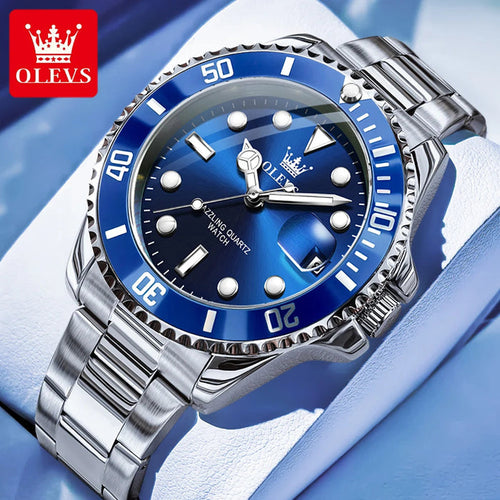 Quartz watch stainless steel date classic dress watch gift 0