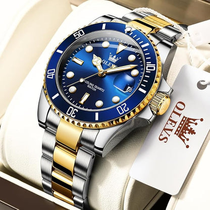 Quartz watch stainless steel date classic dress watch gift 1